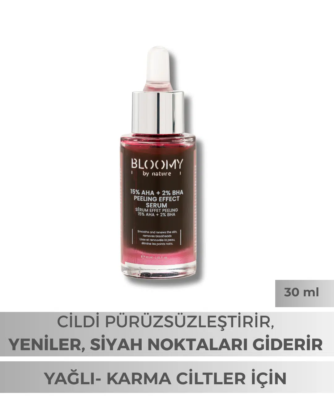 %15 AHA+%2 BHA Peeling Etkili Serum